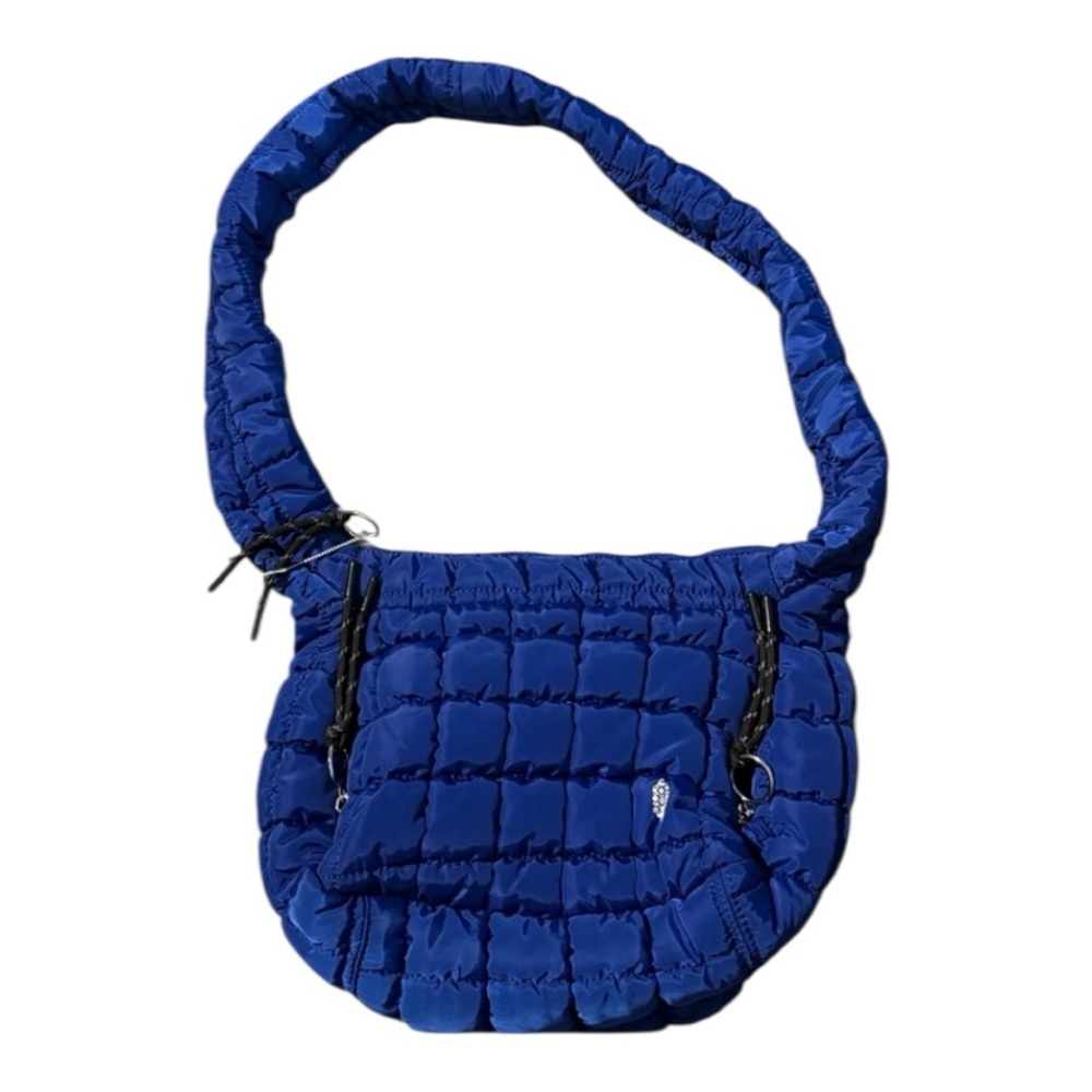 FP Movement Two Pieces Blue Quilted Crossbody/Shoulder Bag and matching Mini Bag - Picture 3 of 13